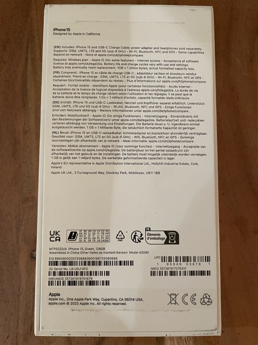 Apple Telefoni cellulari / Smartphones: Apple iPhone 15 neu in Originalverpackung – Nuovo (secondo la descrizione) da Spreitenbach venduto da Scofield93 3