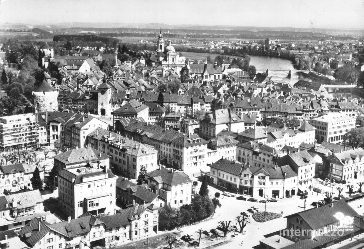 Ansichtskarten: Solothurn SO // 1966 Flugbild Altstadt – Gebraucht aus Basel von intermezzo12