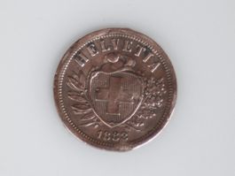 2 Rappen Schweiz 1883 – Alte Helvetia Münze