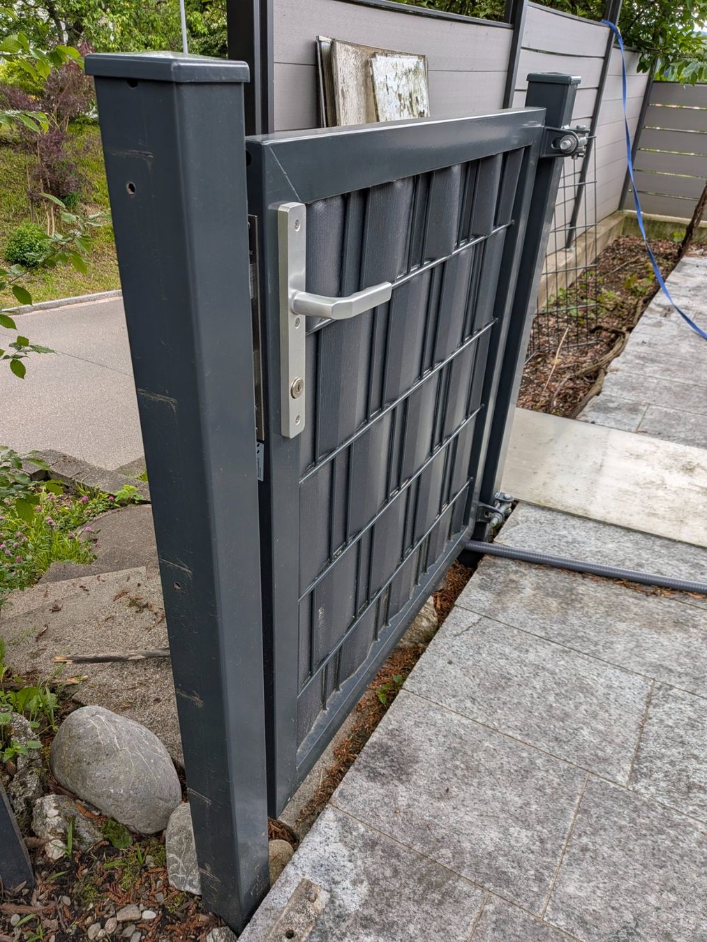 Porte: Gartentor 100 x 100 cm Anthrazit – Usato da Kollbrunn venduto da Ivana.s89 1