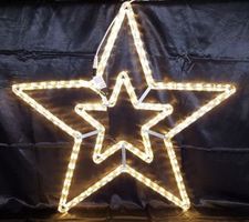LED-Stern aus Lichtschlauch, 80cm/2-Fach, Farbe: warmweiss