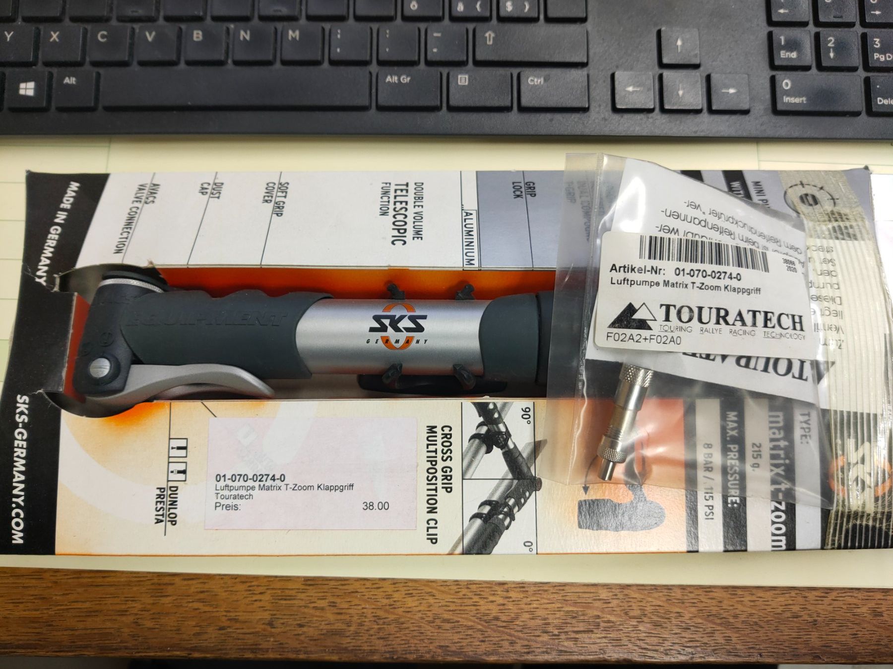 Pompe: Luftpumpe Matrix von Touratech – Nuovo e nell'imballaggio originale da Worb venduto da peugeot85