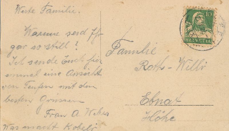 Cartoline postali: Teufen-Ebene - und Lortanne + 1922 – Usato da Emmenbrücke venduto da teestube 1