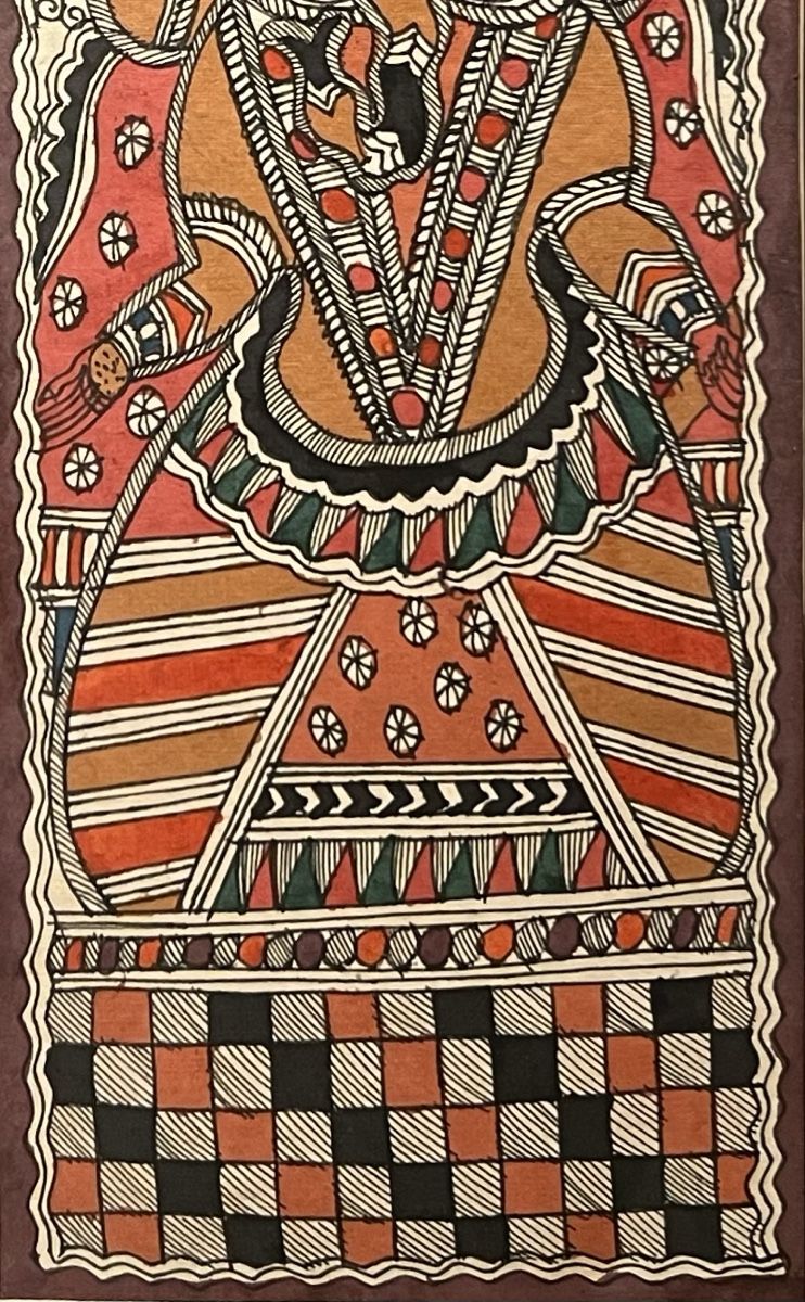 Dipinti: 3 peintures Madhubani Inde divinités, encadrées – Usato da Genève venduto da DELIRBEADS 8
