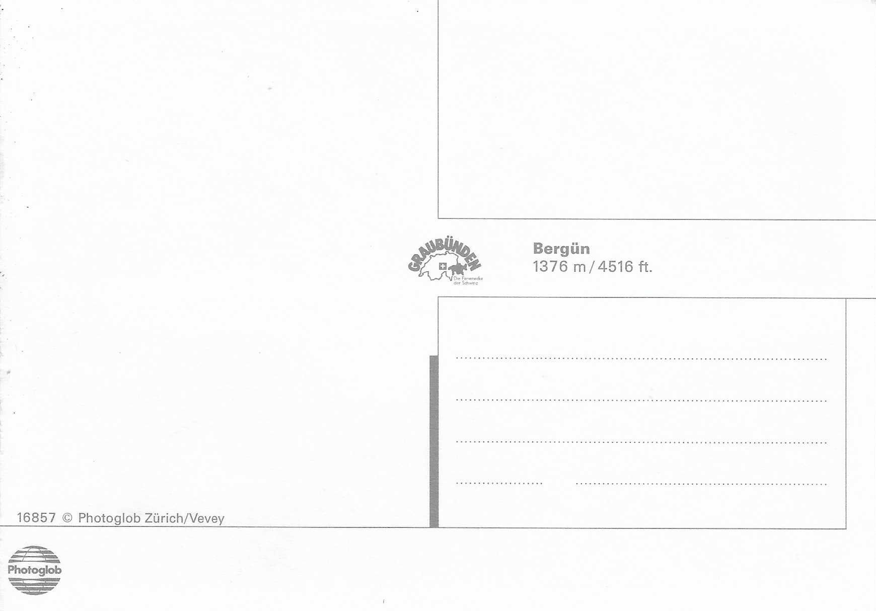 Cartoline postali: Bergün – Nuovo (secondo la descrizione) da Rothrist venduto da Stranglehold 1