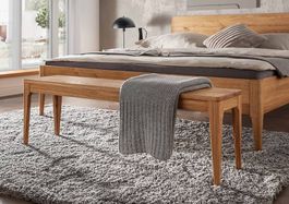 Sitzbank Bettbank MERAN Wildeiche massiv geölt 140 cm