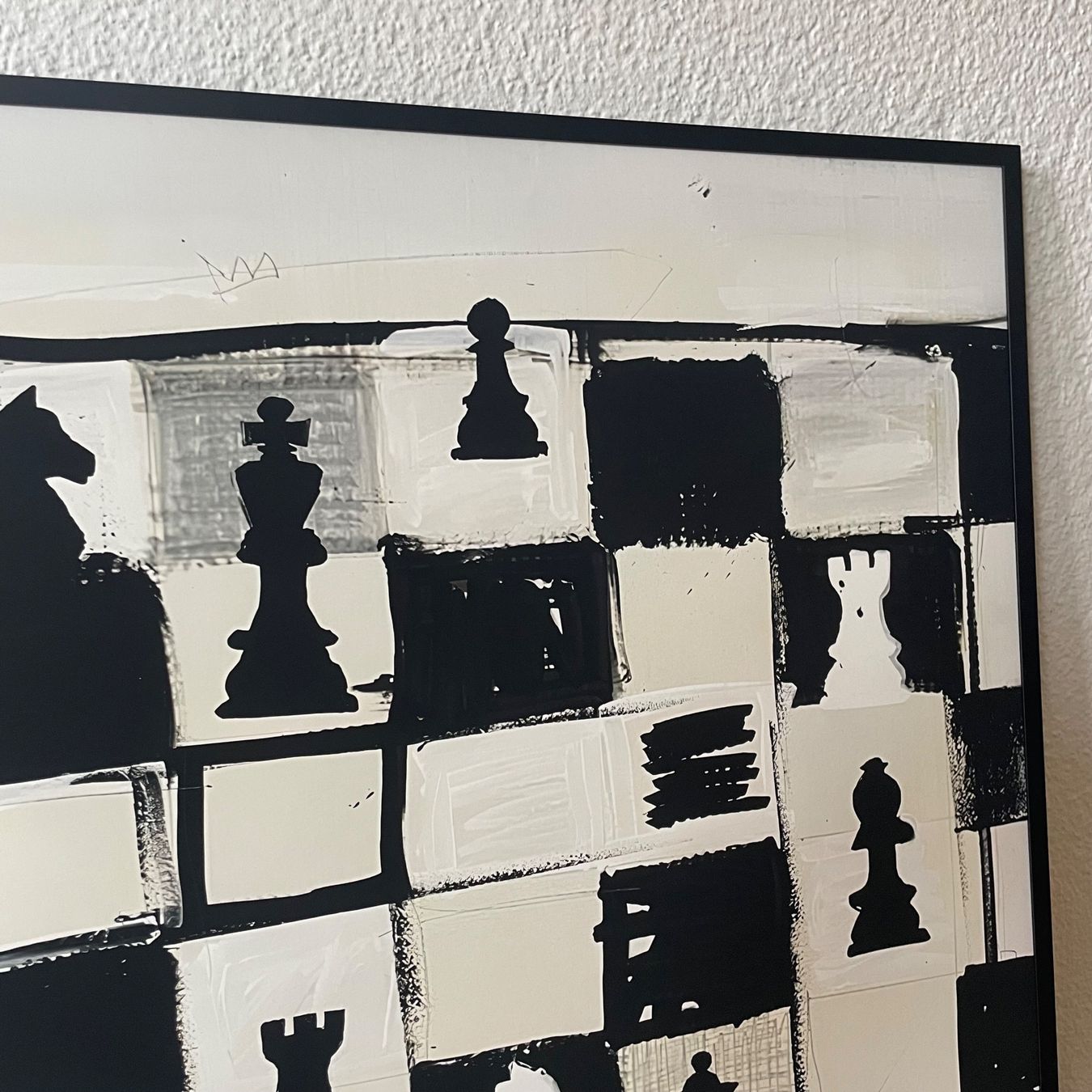 Poster & Bilder: Schach Chess Bild Moderne Kunst Expressionismus König Dame – Neu (gemäss Beschreibung) aus St. Niklausen LU von Stefan_Bammert_Art 1