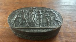 Schmuckdose, Schatulle mit Prägung, Oval