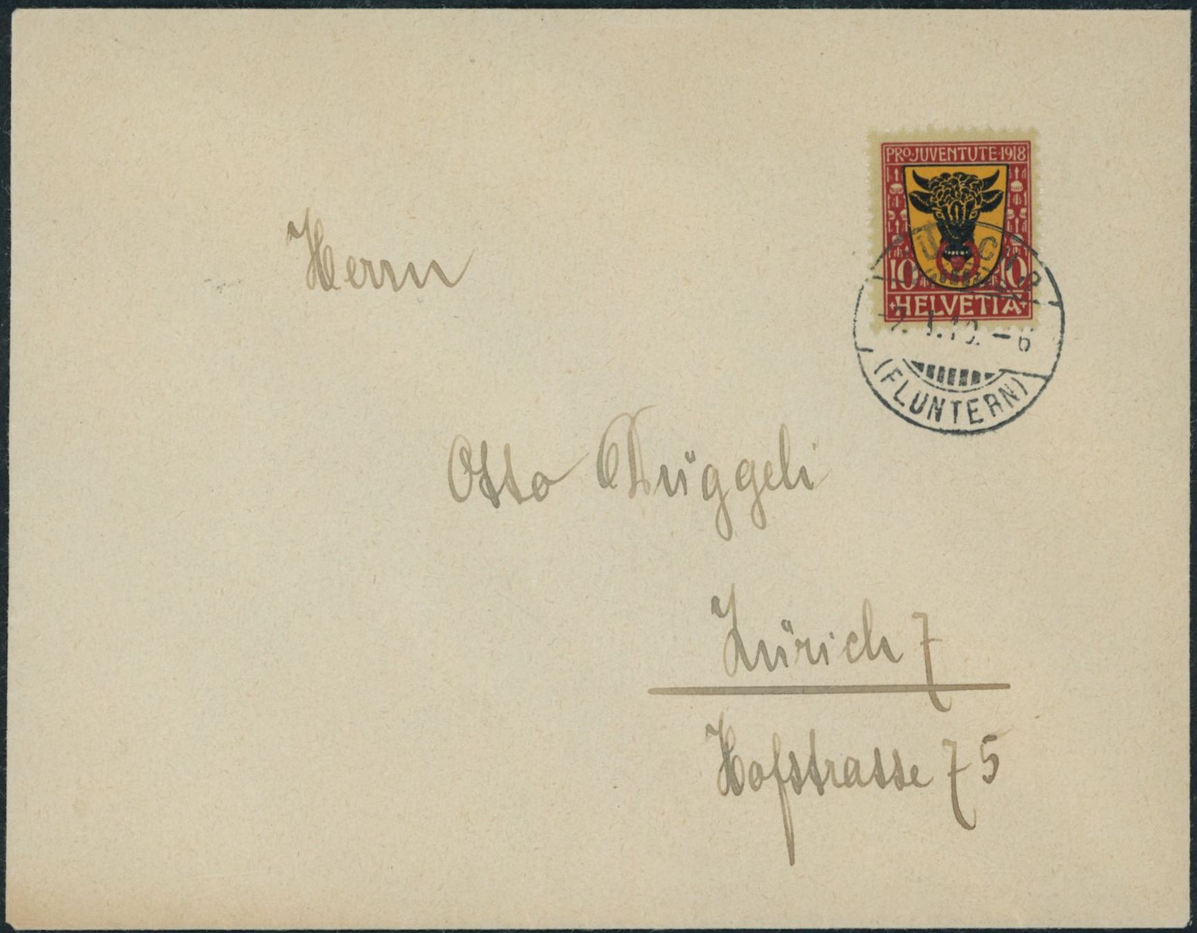 Tutti i francobolli: 1918 - Pro Juventute - Brief - EF – Usato da Schindellegi venduto da leecollect