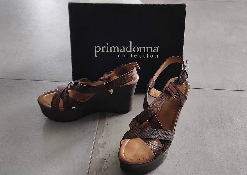 Damenschuhe: Sandales compensées Primadonna Collection en cuir T39 – Neu (gemäss Beschreibung) aus Genève von Brachiopode 7
