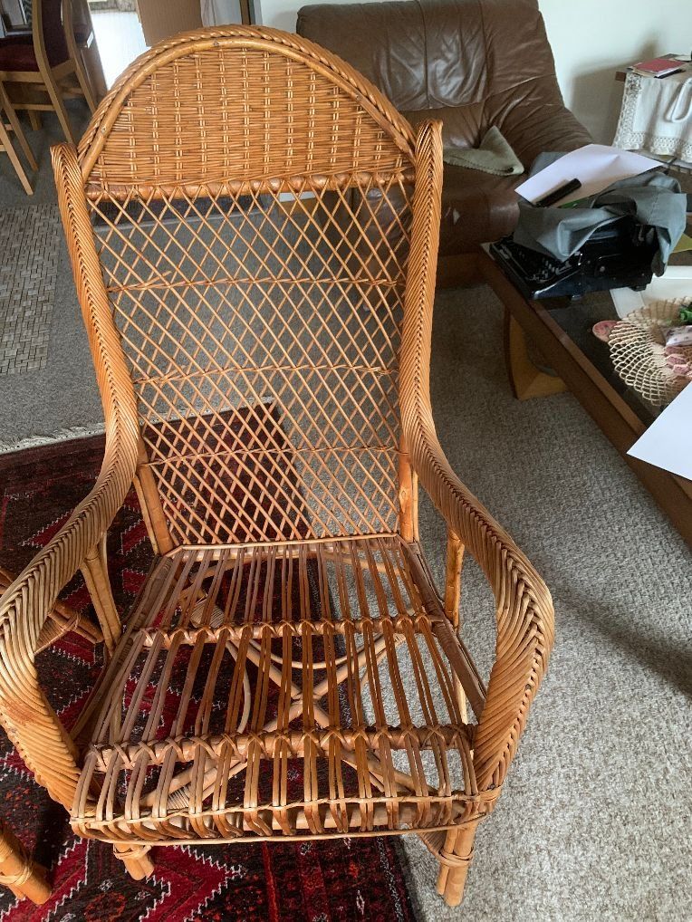 Fauteuils: Rattansessel – D'occasion à Riedern par hagm 1
