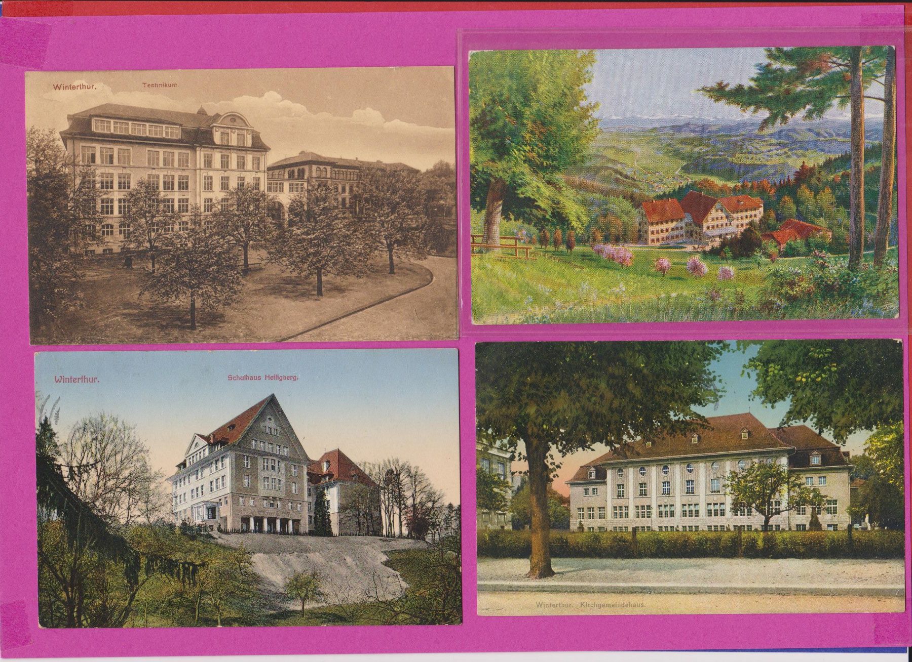Ansichtskarten: Winterthur   Gyrenbad   :   Lot von 9 alten Ansichtskarten – Gebraucht aus Vitznau von Ropaku