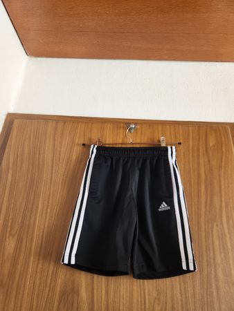 Shorts Adidas Noir à Rayures Blanches T. XS Enfant 7/8 ans