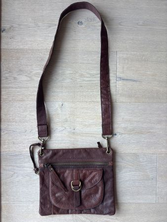 dunkelbraune Ledertasche (echtes Leder) Marke Fossil