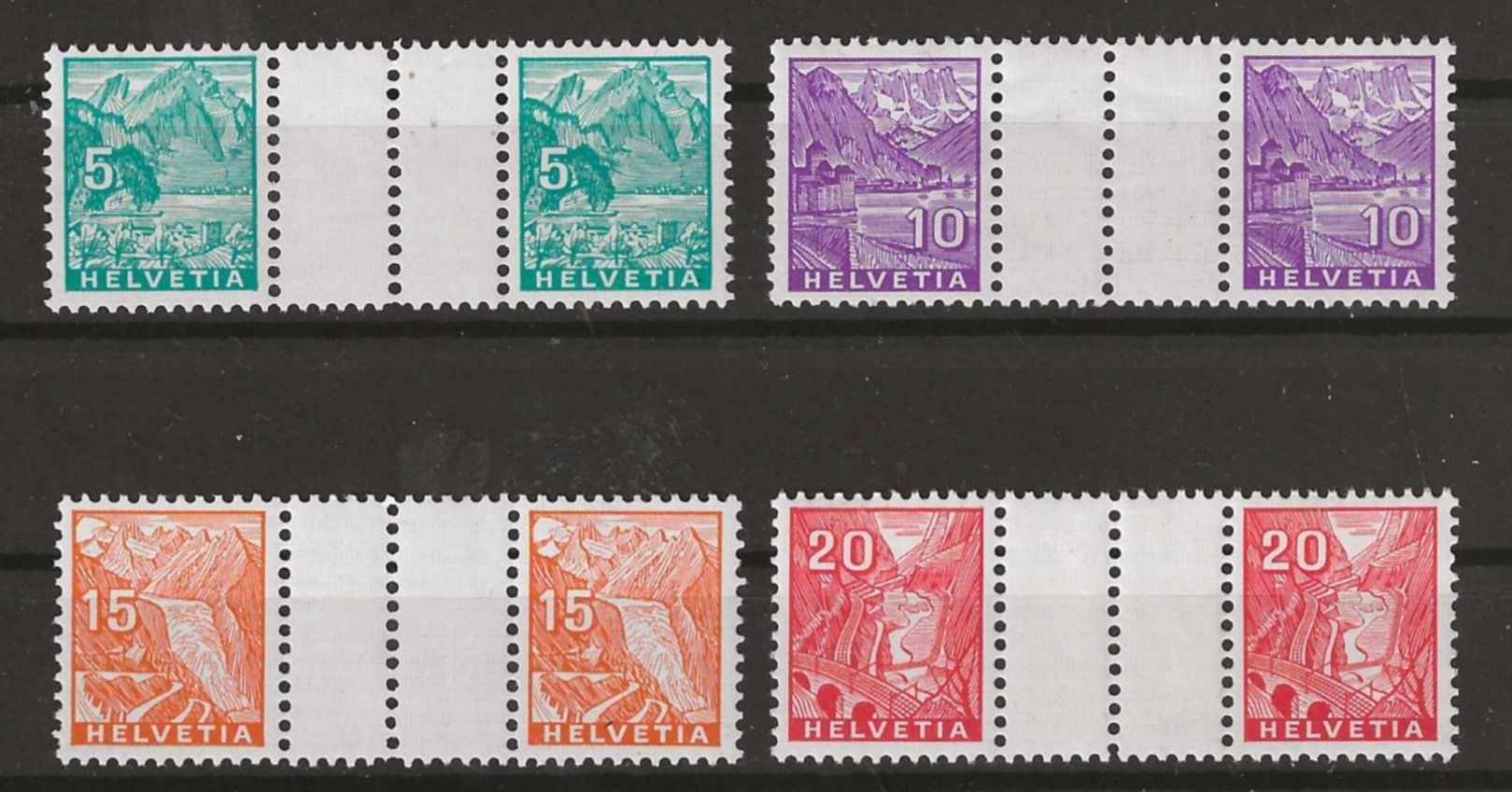 Tutti i francobolli: Zwischensteg Nr. S43 - S46, postfrisch ** – Nuovo (secondo la descrizione) da Gümligen venduto da Geniusbuy
