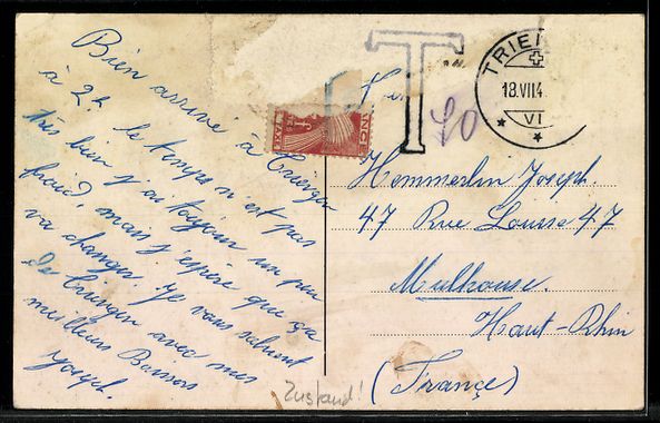 Cartoline postali: AK Triengen, Ortspartie – Usato da Berlin venduto da bartko-reher 1