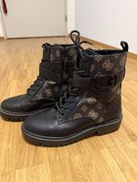 Guess Stiefeletten schwarz mit Logo Muster Gr. 38