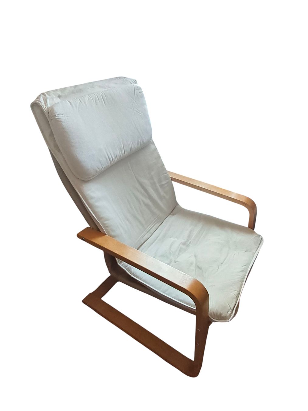 Ikea Poltrone: Fauteuil Ikea bois clair blanc – Usato da St-Séverin venduto da Murh 3