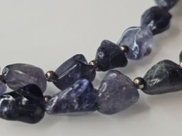 Roh Tansanit Kette 925 Silbe Tansanitkette Schmuck natürlich