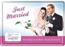 Just Married, Blechpostkarte