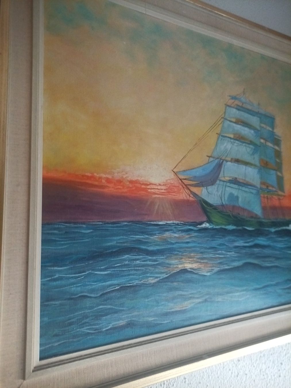 Dipinti: Segelschiff Malerei auf Leinwand Kunst – Usato da Emmenbrücke venduto da swi_8kxq 2