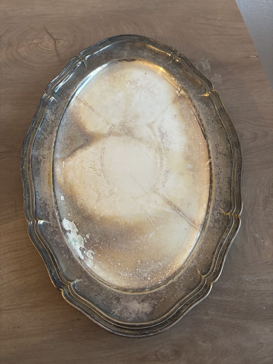 Tutte le decorazioni: Antikes versilbertes Vintage Serviertablett 46 cm – Usato da Orpund venduto da BlackEagel80