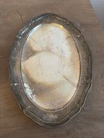 Antikes versilbertes Vintage Serviertablett 46 cm