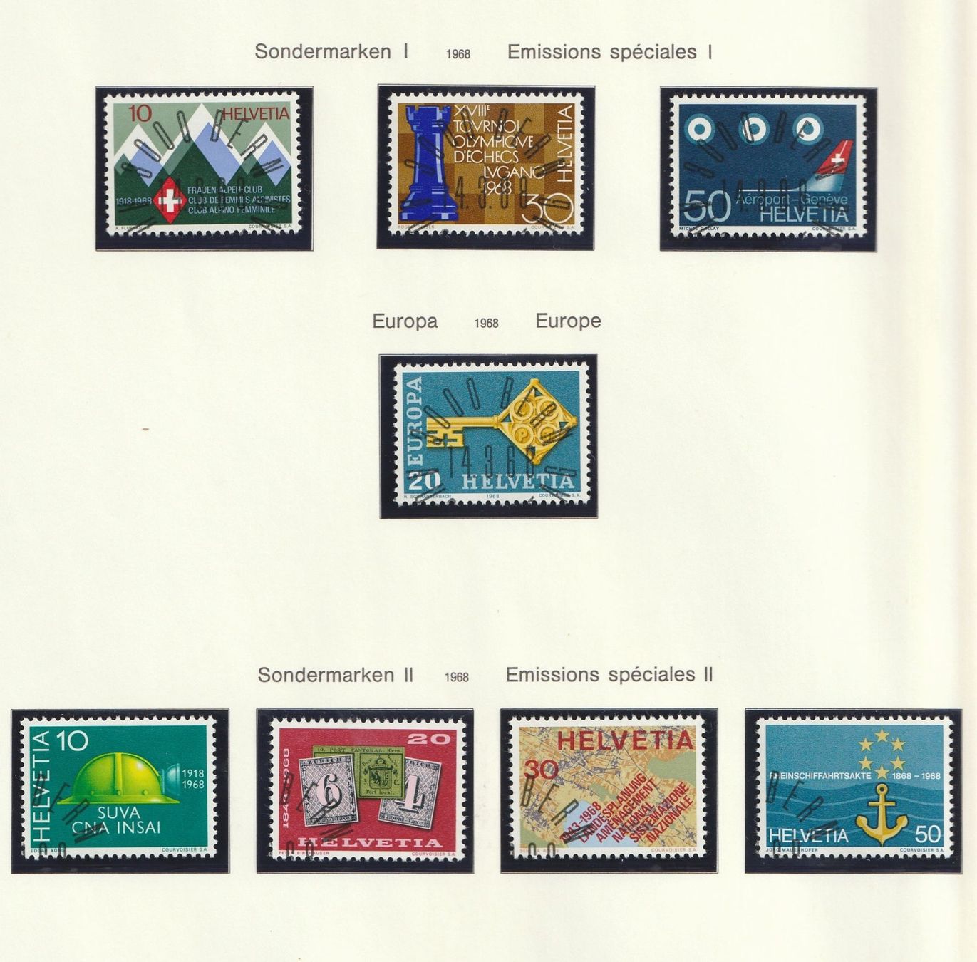 Alle Briefmarken: Jahresserie 1968/69, gest – Neu (gemäss Beschreibung) aus Buttisholz von wbr_wdw8