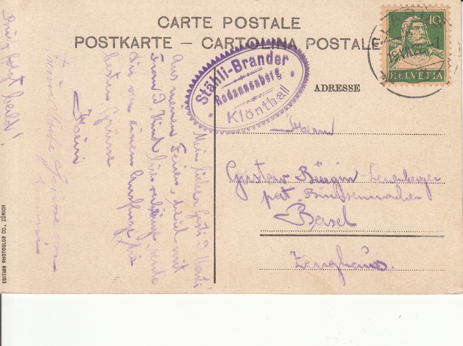 Cartoline postali: Klöntalersee 1922 – Usato da Bürglen TG venduto da StampGraf 1