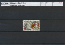 1941 "750 Jahre Stadt Bern", gestempelt