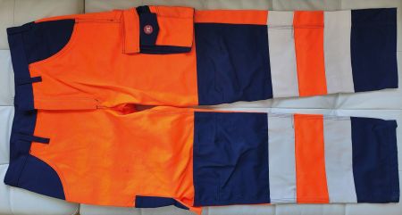 Arbeitshose / Engel / orange mit Reflexstreifen Gr. 48