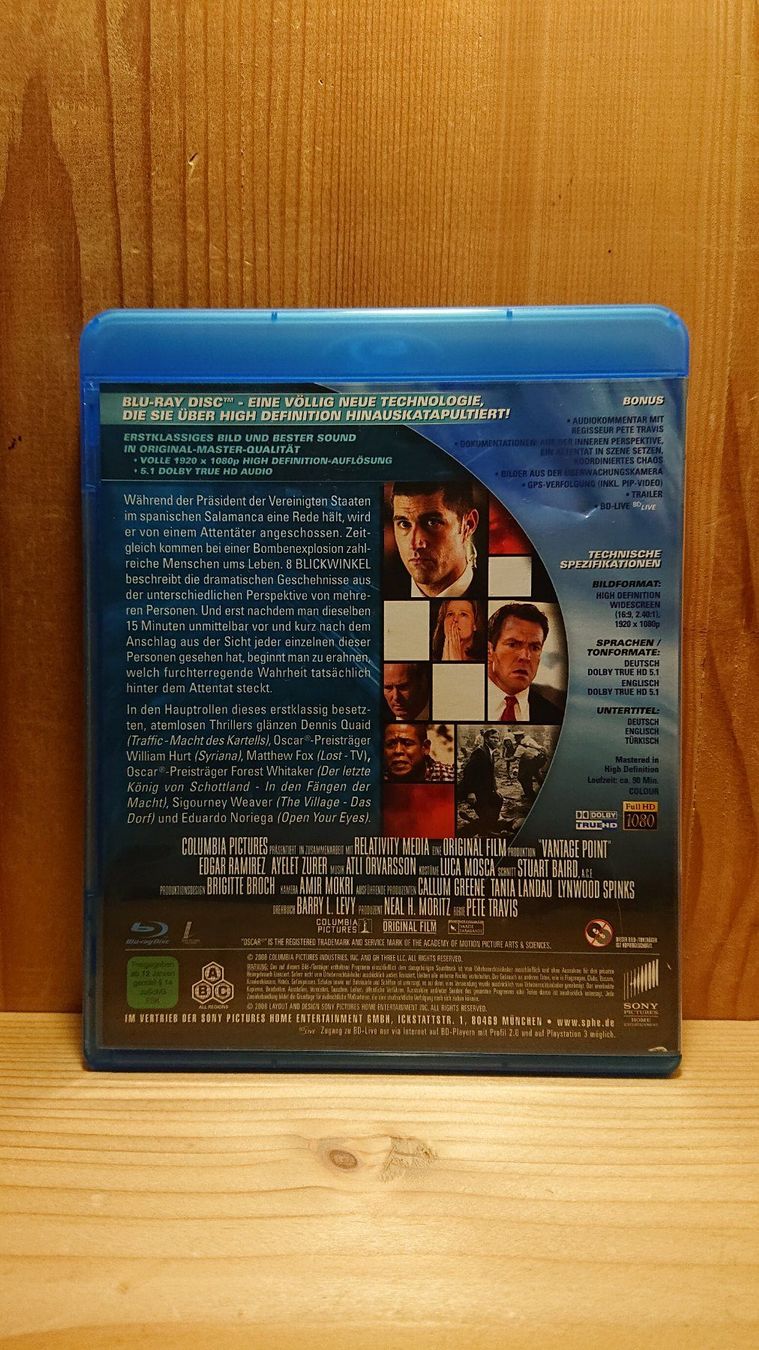 Tutti i DVDs: 8 BLICKWINKEL Blu-Ray mit Dennis Quaid – Usato da Wilderswil venduto da Exebub 1