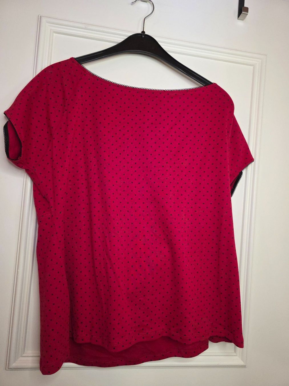 Camicette: Rote Bluse mit Punktmuster, Grösse XL, Vintage Style – Usato da Wald ZH venduto da CapLux 3