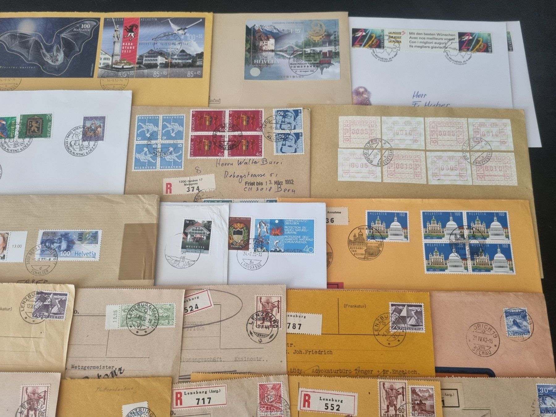 Alle Briefmarken: Lot mit 60 CH Briefen in Grossformat – Gebraucht aus Gümligen von Geniusbuy 6