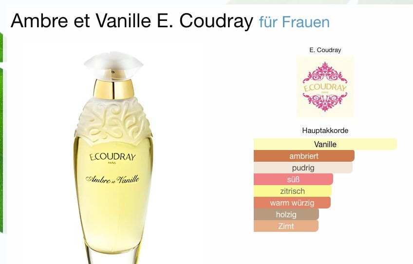 Profumi & Eau de Toilette: E. Coudray Ambre et Vanille, 100ml, neuwertig – Usato da Felben-Wellhausen venduto da begean 2
