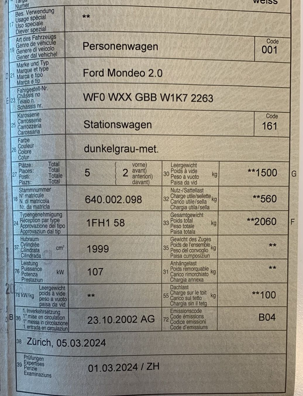Ford Autos: Ford Mondeo 2.0 – Gebraucht aus Bäch SZ von Olivier_Sales 9