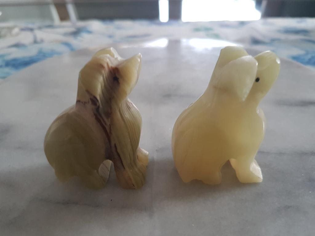 Statuette: Deux petits chiens en onyx vert marbré – Nuovo (secondo la descrizione) da Courtepin venduto da Fin_dj7p 5