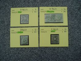 Deutsches Reich Nr. 39a/39a,b,ba/44a/44ba KW 89.00