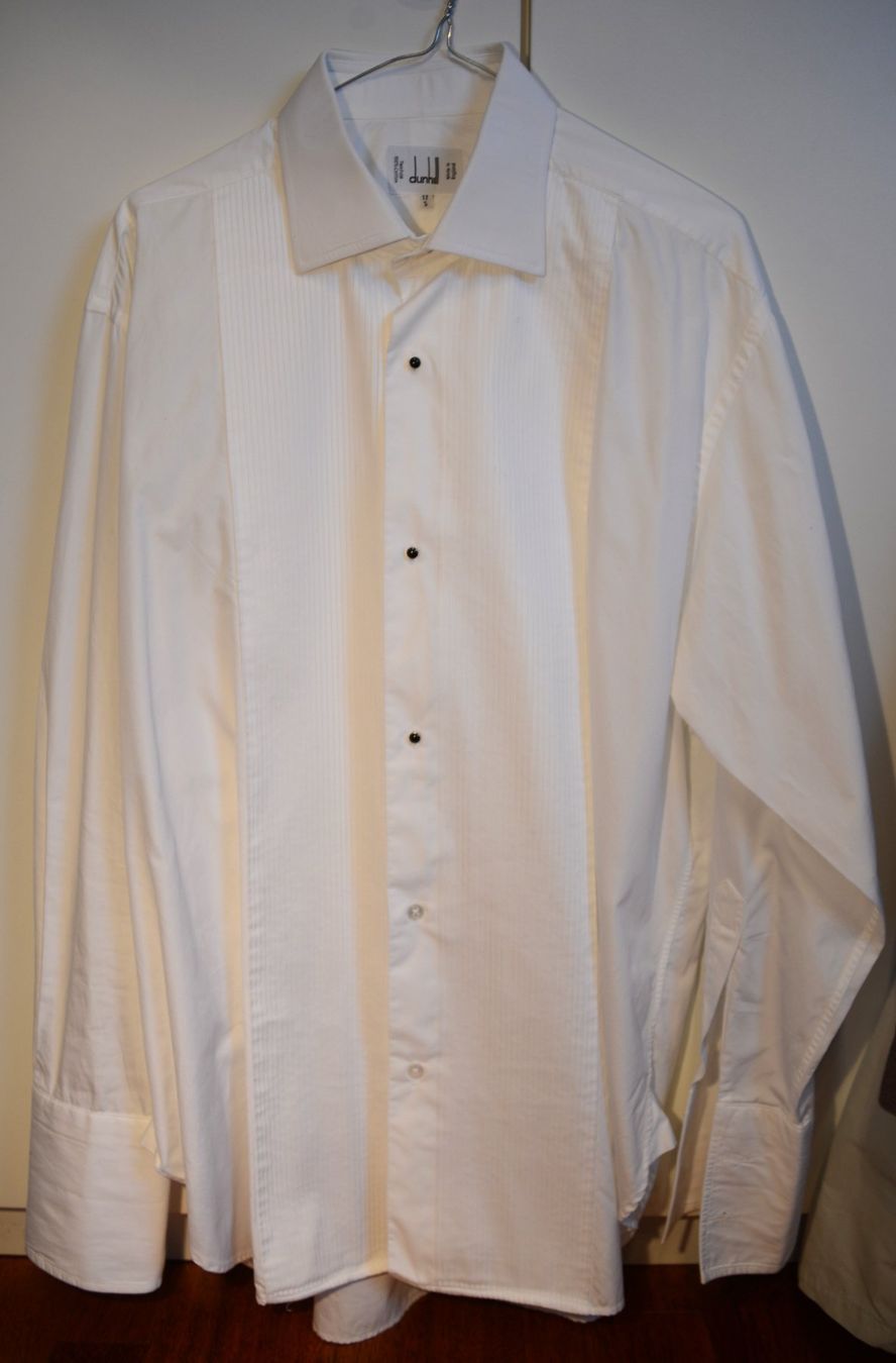 Camicie: Dunhill Smokinghemd weiss Gr. 43 – Nuovo (secondo la descrizione) da Büron venduto da Felleiter 1