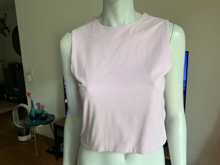 Zara Sleeveless Crop Top Pink (Gr .M)