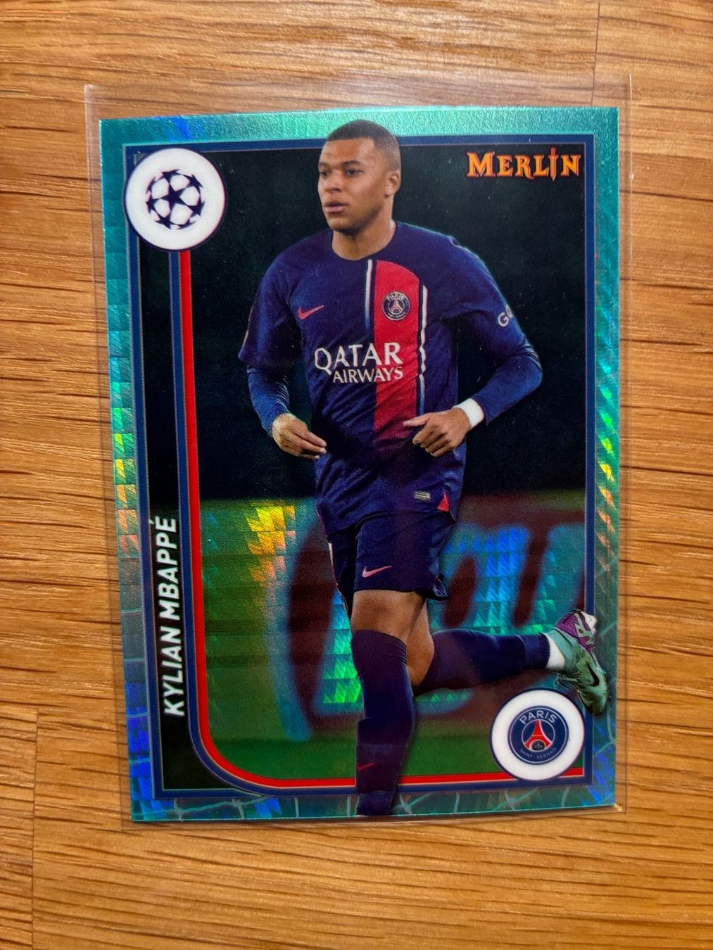 Topps Carte collezionabili: Topps Chrome Merlin Kylian Mbappe PSG Aqua – Usato da Wangenried venduto da Garagara