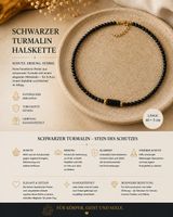 Schwarze Turmalin Kette