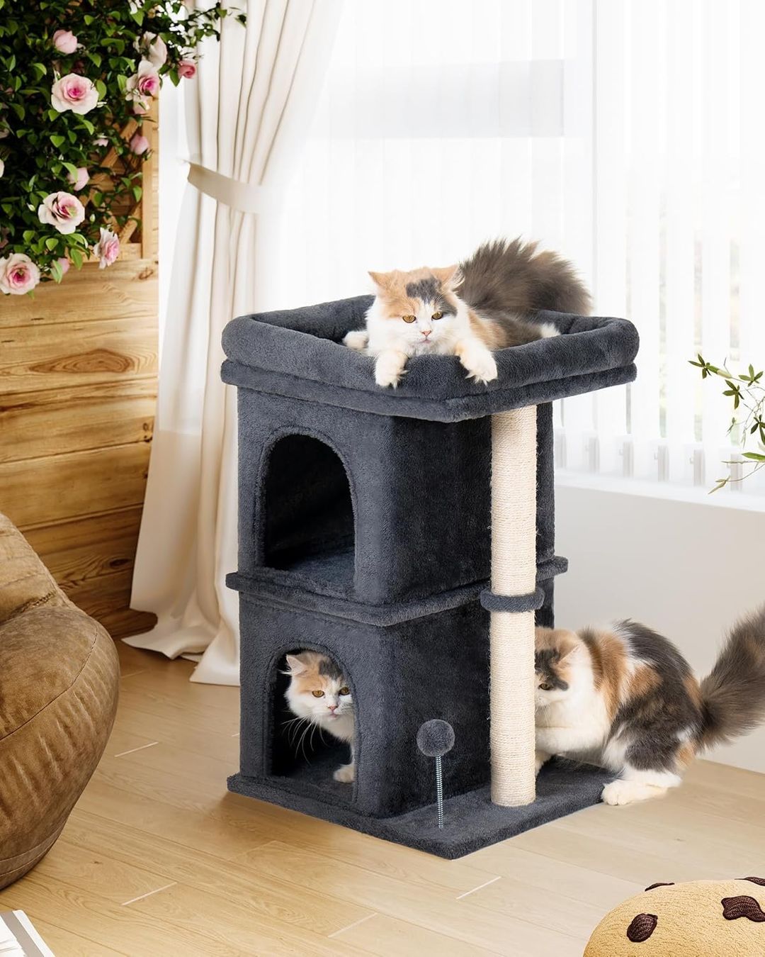 Tiragraffi: Kratzbaum Katzenbaum mit Liegefläche Katzenbett Grau – Nuovo e nell'imballaggio originale da Schaffhausen venduto da AllesMussRaus90 3
