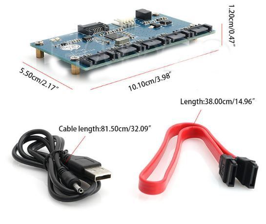 Konverter: SATA 1 bis 5 Port-Konverter – Neu und originalverpackt aus Unterägeri von RmOnline 5