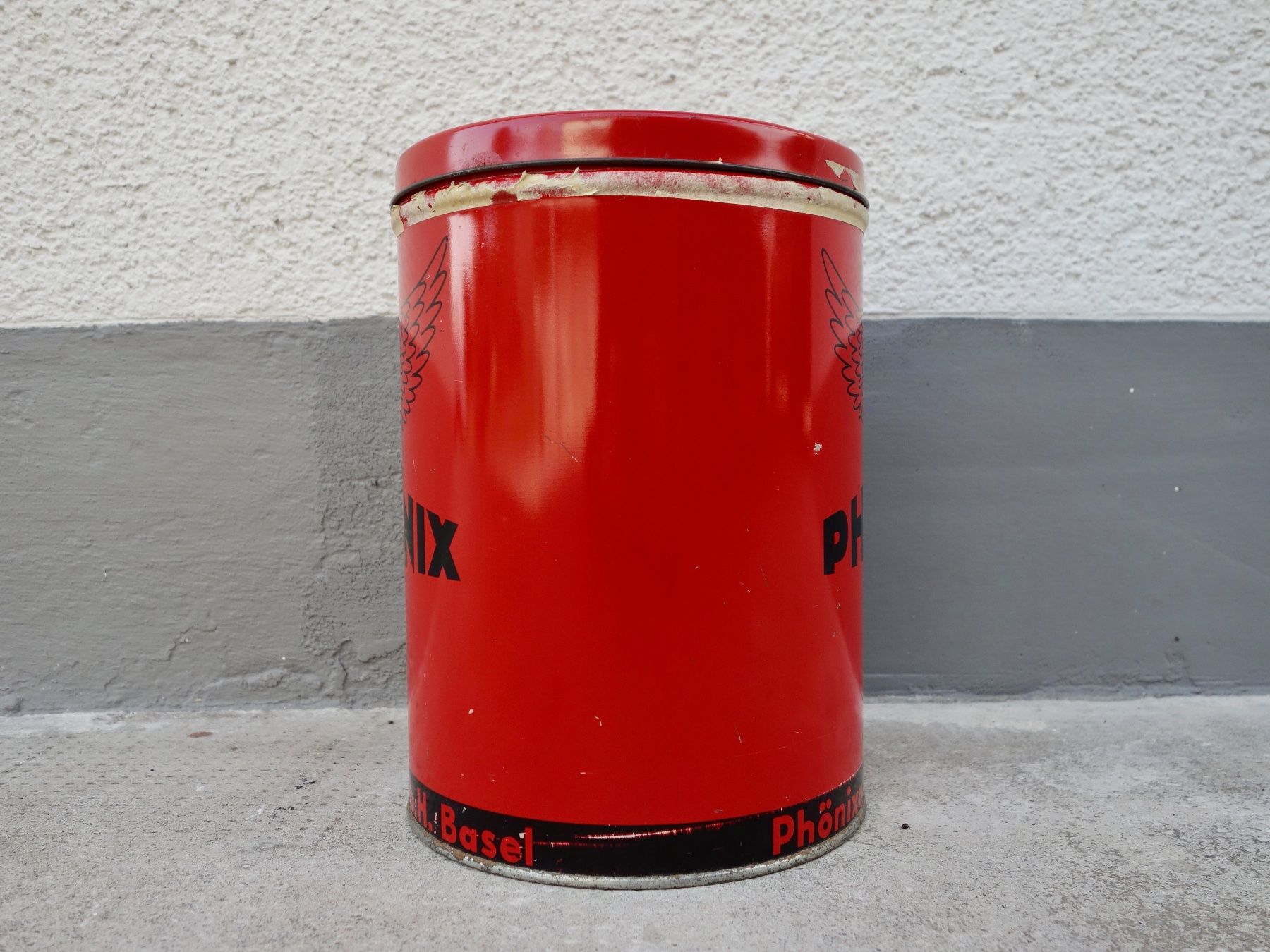 Tutte le decorazioni: alte grosse Blechdose Dose PHÖNIX PHÖNIXAL G.M.B.H. BASEL – Usato da Kerzers venduto da bottlesandboxes 4