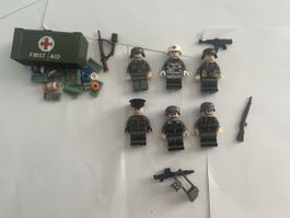 Klemmbaustein Ww2 Deutsche soldaten Minifiguren