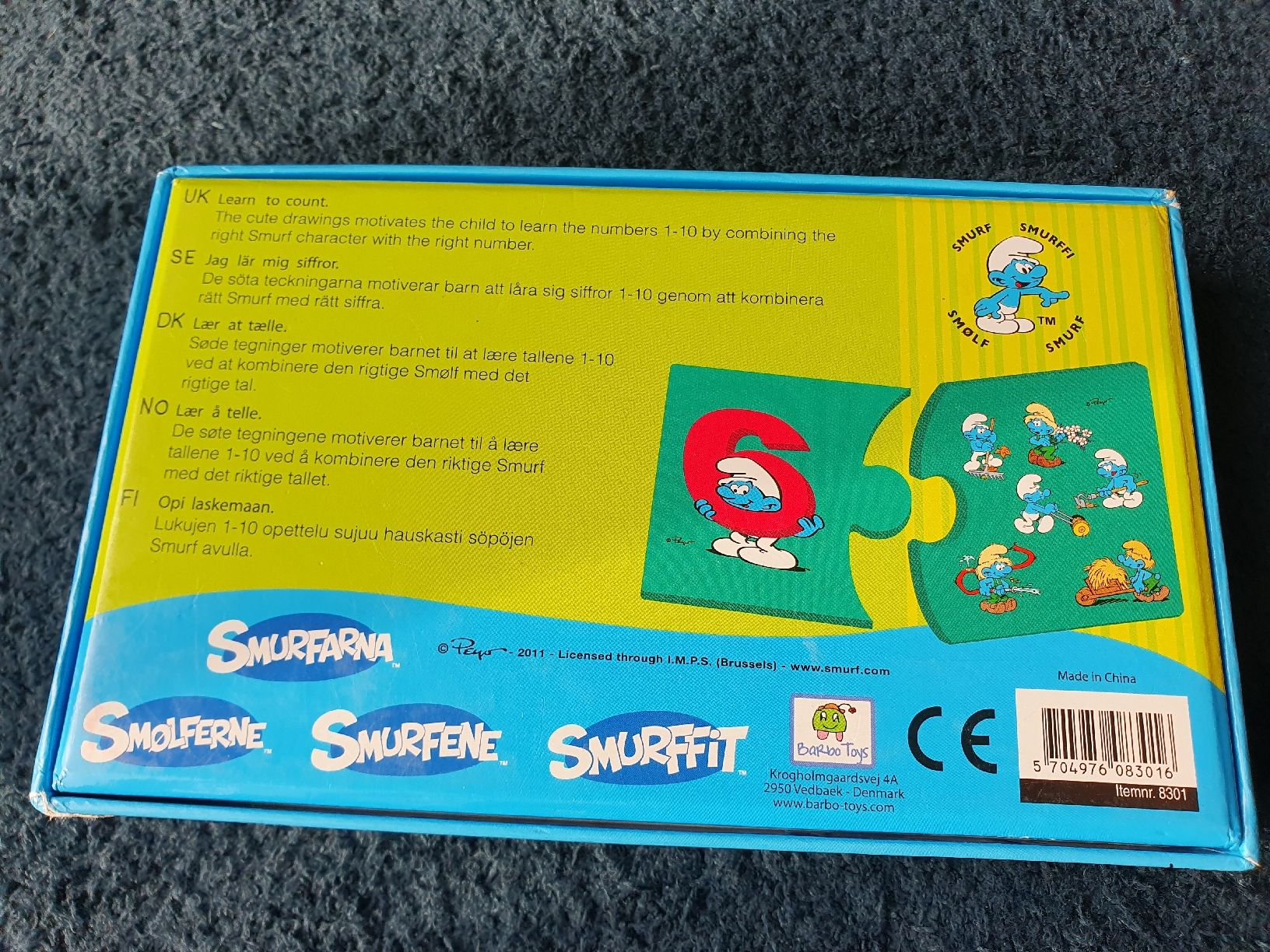 Puzzles: Puzzle Zählen lernen mit den Schlümpfen – Gebraucht aus Zürich von cha_bfl5 1