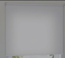 2 KADECO Rollo blickdicht - weiss 145cm x 160cm