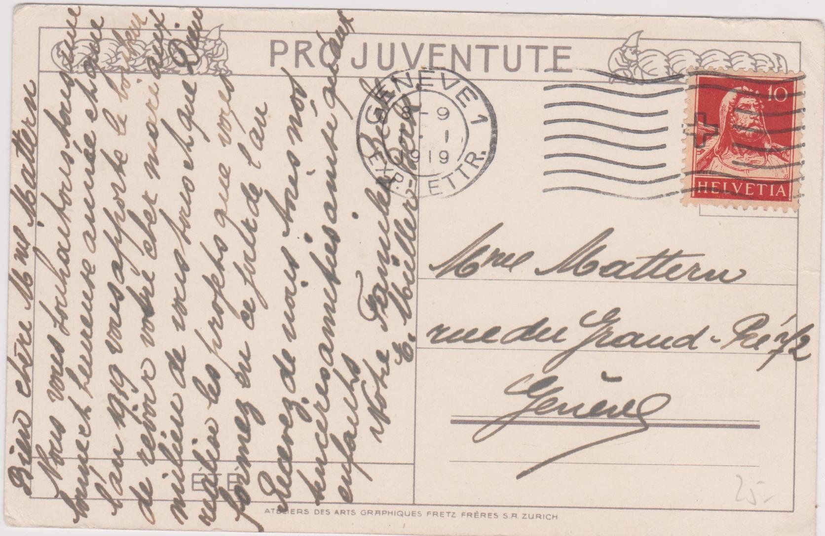 Cartoline postali: Kreidolf-Pro Juventute- Karte – Usato da Spiez venduto da Niesen20 1