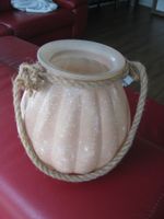 Schönes Glas Teelicht mit Gordel oder zum bepflanzen
